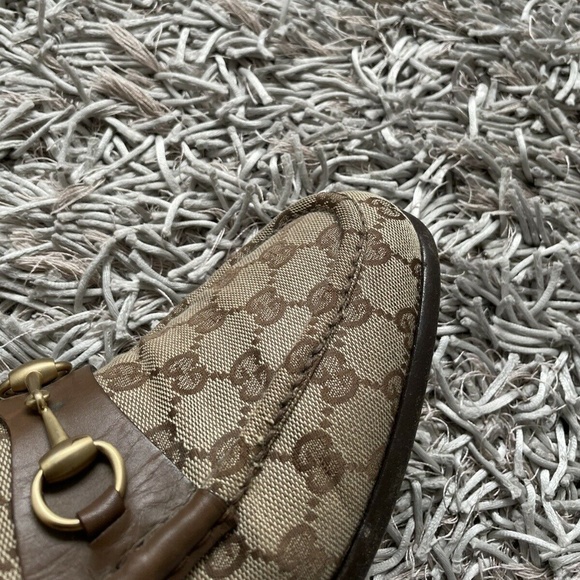 Gucci Loafers Horsebit GG Brown / Beige Monogram Canvas 9 US / 9 E Men’s - Picture 10 of 10